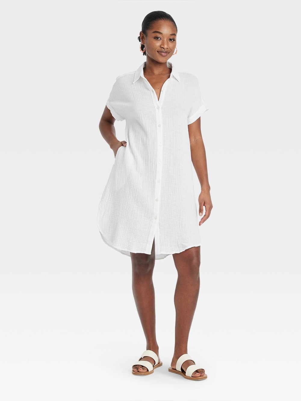 Universal Thread Women's Short Sleeve Mini Summer Shirtdress. Size Small.